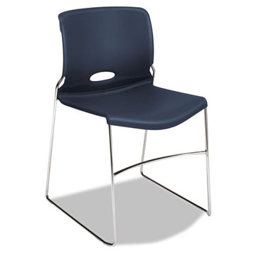HON® Olson Stacker High Density Chair, Supports Up To 300 Lb, Regatta Seat-back, Chrome Base, 4-carton freeshipping - TVN Wholesale